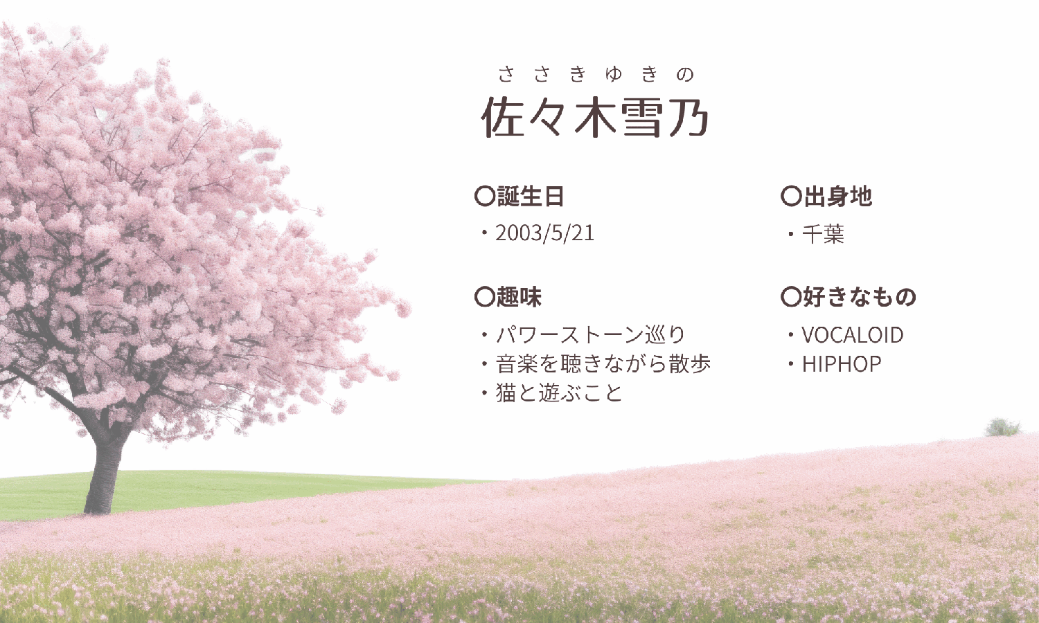 プロフィールメイン